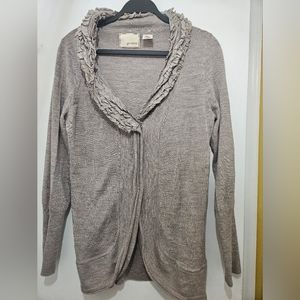 Guinevere from Anthropologie Ruffle Cardigan